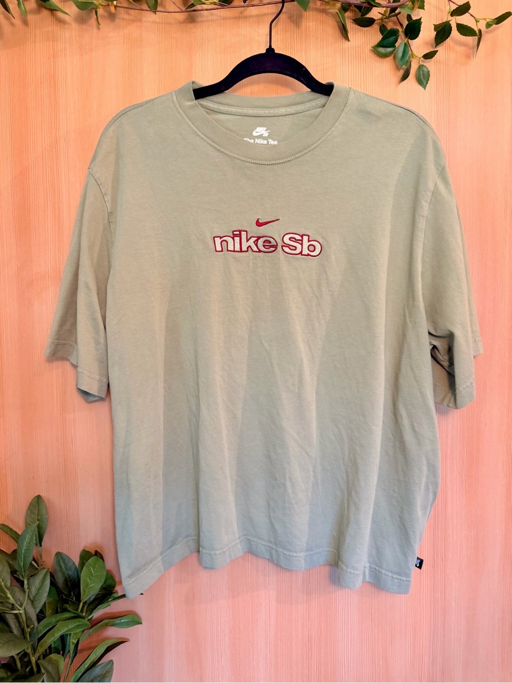 Nike SB Embroidered Logo T-Shirt Sage Green XL